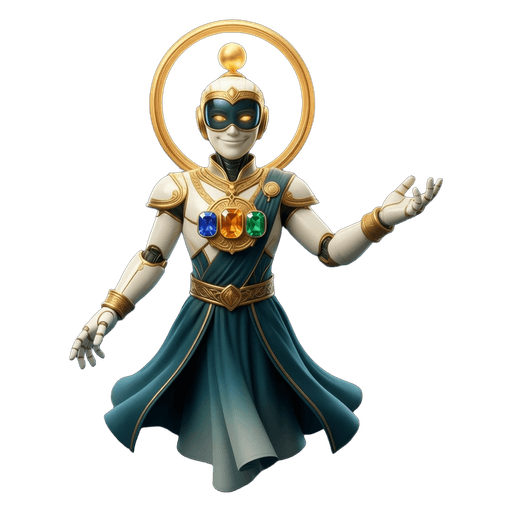 Arceus mascot presenting